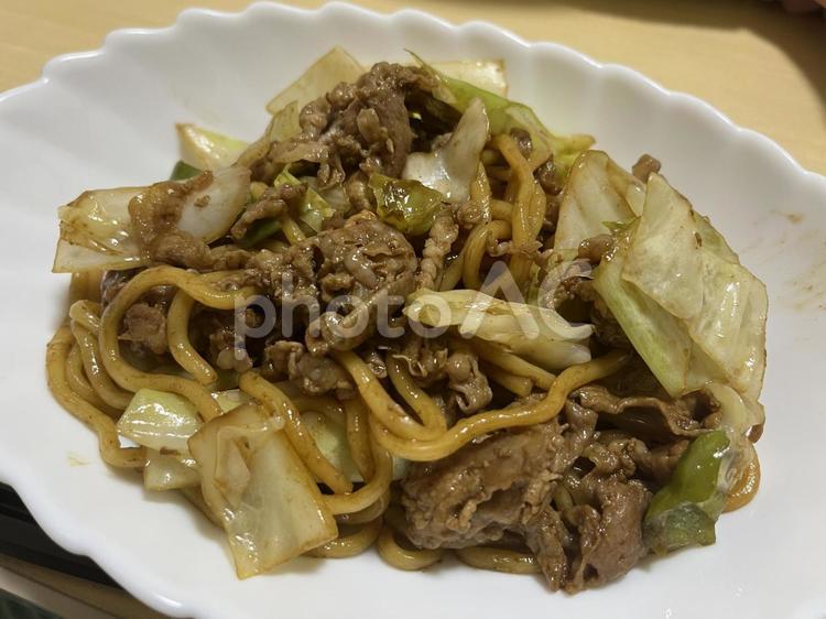 焼きそばを撮影 ソース焼きそば,焼きそば,ヤキソバの写真素材