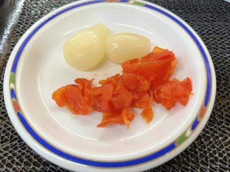 福神漬 福神漬 カレー,らっきょう,漬物の写真素材