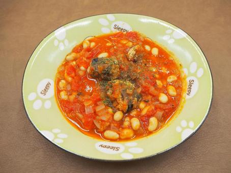 自家製・鯖と大豆のトマトスープ 鯖と大豆のトマトスープ,自家製,トマトスープの写真素材