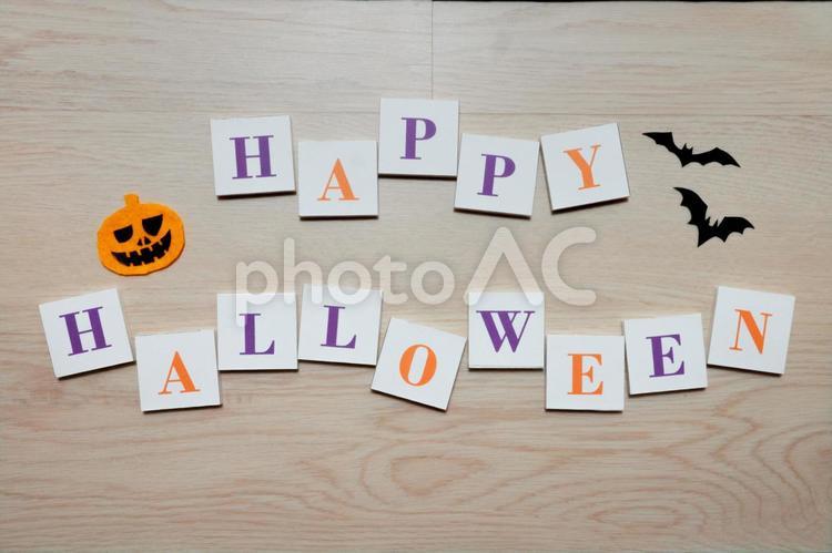 木目背景のハロウィンデザイン ハロウィン,ジャックオランタン,万聖節前夜の写真素材