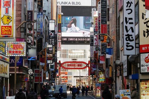 Shinjuku Kabukicho Ichibangai Theater Street, JPG Shinjuku Kabukicho Ichibangai Theater Street, shinjuku, kabukicho, the first town, JPG