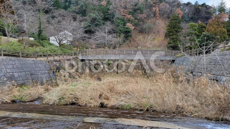 田舎の公園　小さな橋 田舎,公園,小さいの写真素材
