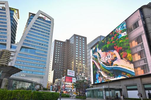 韓国ソウル ソウル,市街地,韓国の写真素材