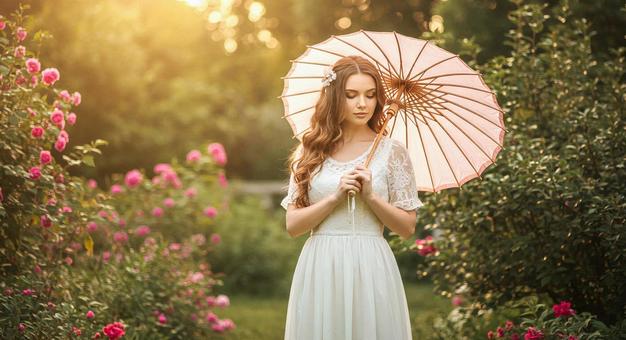 海外の女性 傘 海外の女性 傘の写真