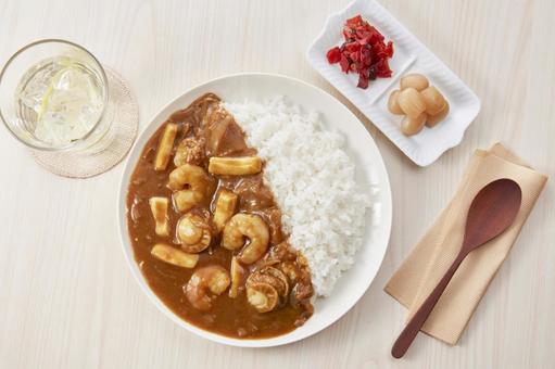 シーフードカレー シーフードカレー,カレー,シーフードの写真素材