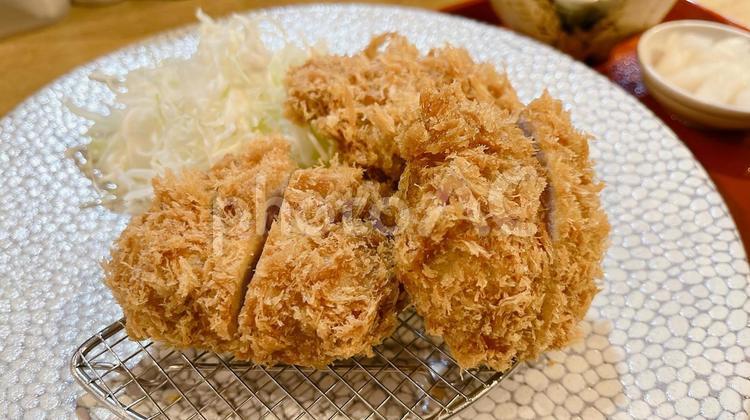 食べ物　豚カツ　定食　 豚カツ,ひれかつ,ランチの写真素材