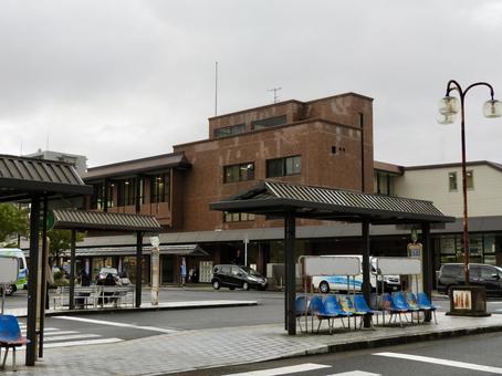 JR琵琶湖線近江八幡駅舎 近江八幡駅,近江八幡,近江八幡市の写真素材