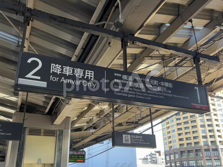 中目黒駅1•2番線　行き先案内 鉄道,電車,列車の写真素材