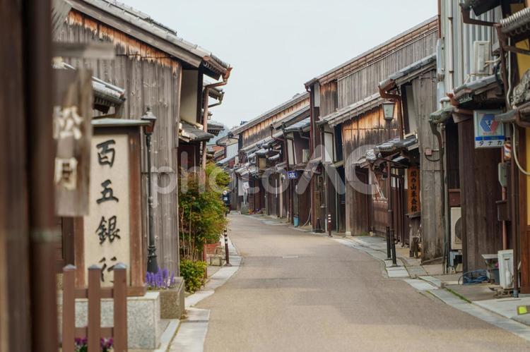 関宿、町屋の街並み 関宿,街並み,町屋の写真素材