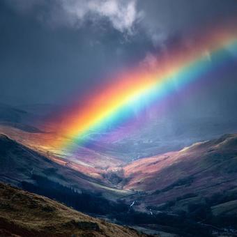 綺麗な虹の写真