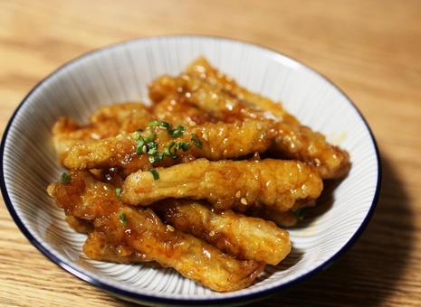 ごぼうのピリ辛揚げ ごぼうのピリ辛揚げ ゴボウ,野菜,天ぷらの写真素材