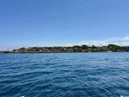 View of Oshima Island at Tojinbo in Fukui Prefecture from a sightseeing boat, JPG View of Oshima Island at Tojinbo in Fukui Prefecture from a sightseeing boat, JPG
