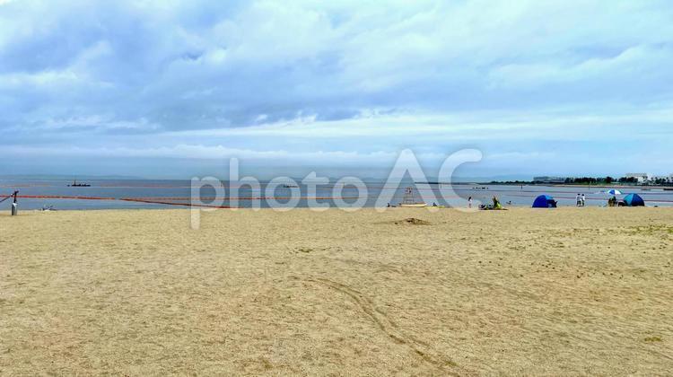 貝塚市　二色の浜海水浴場 二色の浜,二色の浜海水浴場,貝塚市の写真素材