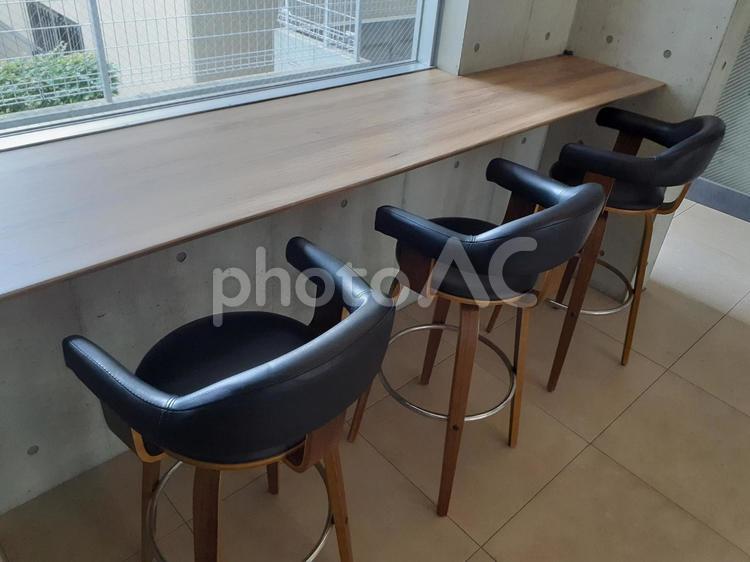 カウンター　　テーブル　イス カウンター,テーブル,イスの写真素材