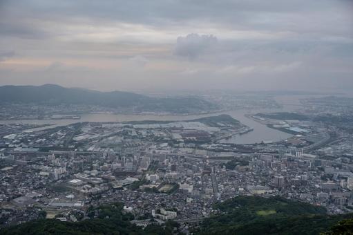 皿倉山から見た町並み 皿倉山から見た町並み 皿倉山,町並み,建物の写真素材