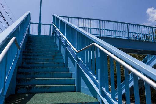 歩道橋5 歩道橋,鉄橋,鉄の写真素材