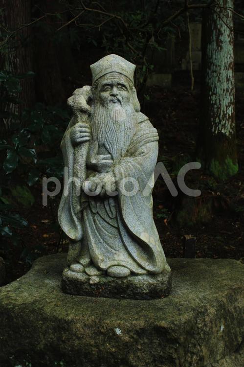 七福神の寿老人さまの石像です 寿老人,縁起物,神様の写真素材