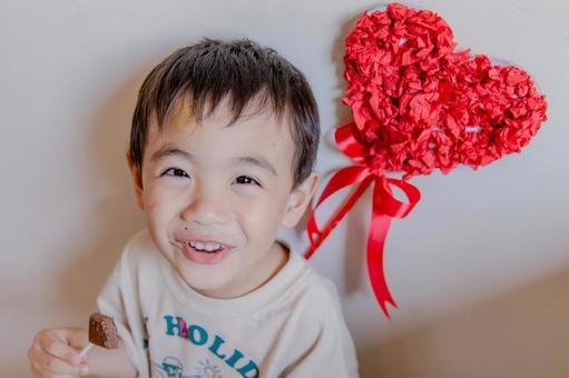 幸せ！ 3歳,男の子,幼児の写真素材