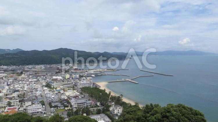 洲本城　天守台からの眺望 洲本城,三熊城,山城の写真素材