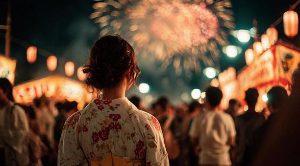 夏祭りと浴衣 夏祭りと浴衣の写真