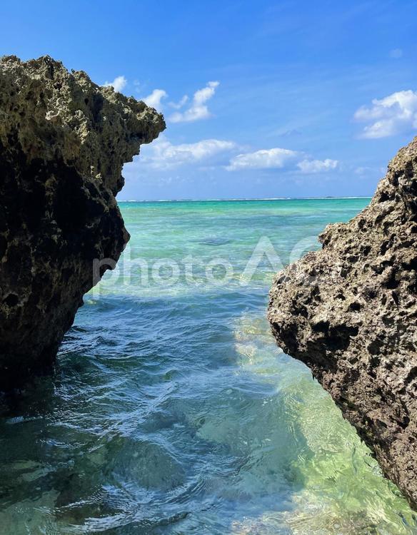 沖縄　海と空 海,空,沖縄の写真素材