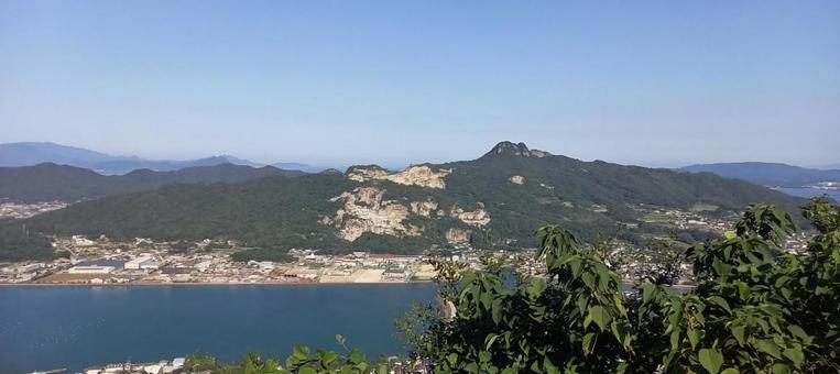 日本の風景　屋島 風景,山,空の写真素材
