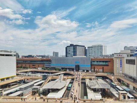仙台駅前のペデストリアンデッキ 仙台駅前のペデストリアンデッキの写真