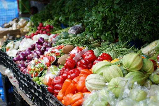 海外の市場の野菜 海外の市場の野菜 市場,野菜,八百屋の写真素材