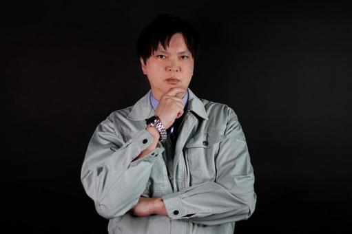 作業服の男性ビジネスマン 作業服の男性ビジネスマン 男性,作業服,ビジネスマンの写真素材