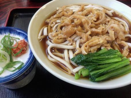 うどん うどん,かき揚げ,お昼の写真素材