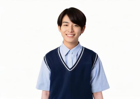 笑顔の男子高校生 笑顔の男子高校生の写真