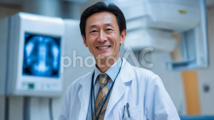 男性の放射線技師2 日本人,アジア人,病院の写真素材