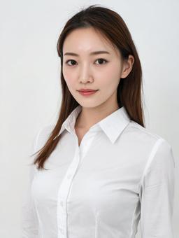 ブラウス姿のビジネス女性のポートレートの写真