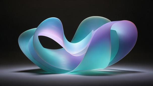 幻想的な光を放つ3D曲線背景 幻想的な光を放つ3D曲線背景の写真