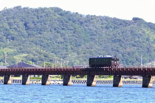 由良川橋梁　由良川鉄橋　丹後くろまつ号 由良川橋梁,由良川鉄橋,丹後くろまつ号の写真素材