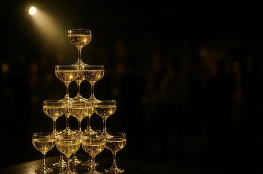 シャンパンタワーの写真