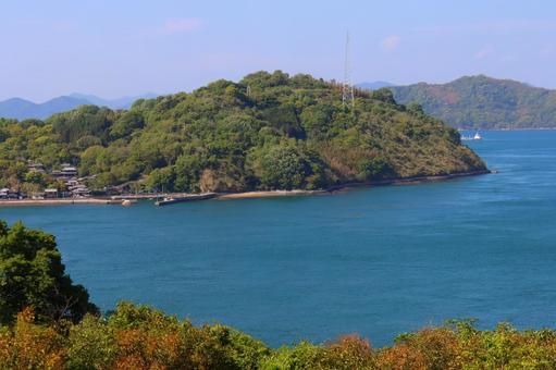 しまなみ海道を見渡す しまなみ海道を見渡す しまなみ海道,四国,海の写真素材