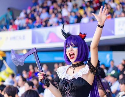 地雷系女子・ライブでノリノリ角が生えた 地雷系女子・ライブでノリノリ角が生えた 地雷系,推し活,女子の写真素材