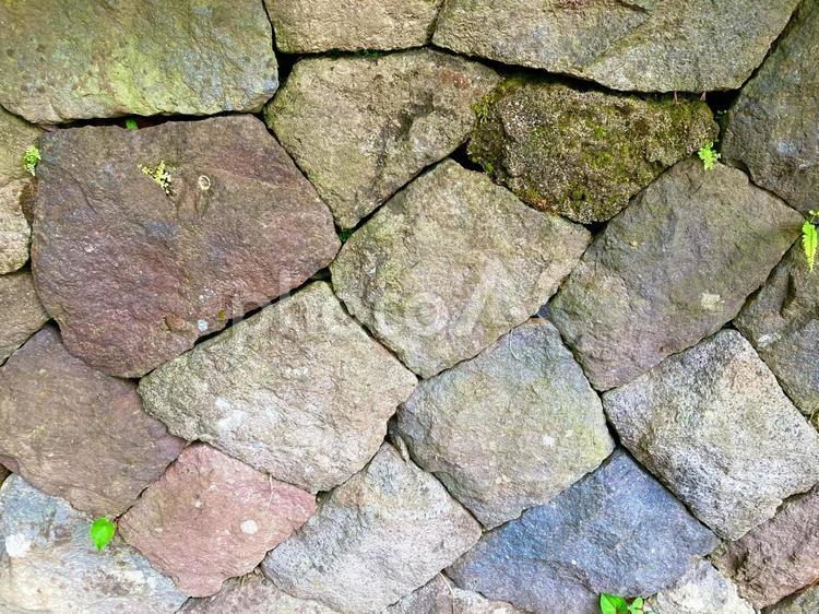 石垣の平垣のテクスチャ 石,平垣,公園の写真素材