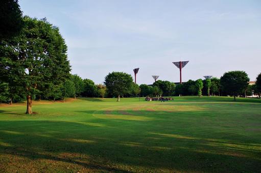夏の公園にて 夏の公園にての写真