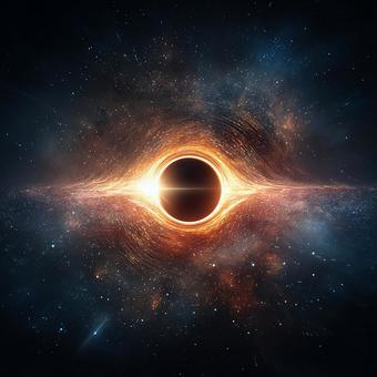 銀河の中心に潜むブラックホールの姿 銀河の中心に潜むブラックホールの姿の写真
