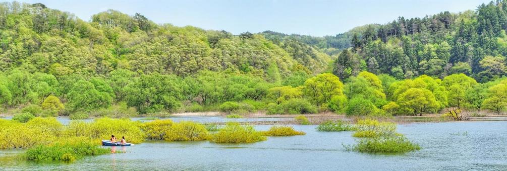 宮城県の釜房湖 宮城県の釜房湖の写真