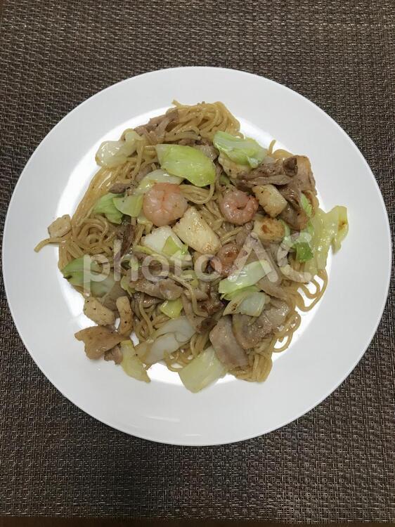 焼きそば  シーフード焼きそば 焼きそば,海鮮焼きそば,海鮮の写真素材