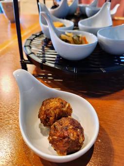 ヘルシーおからだんご ヘルシーおからだんご ヘルシーランチ,ビーガン,だんごの写真素材