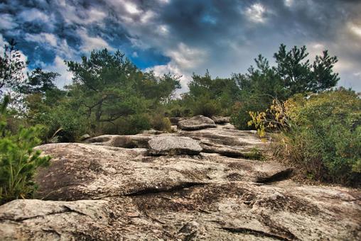 高御位山 播磨平野,山岳,平野の写真素材