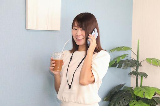 Photo, business woman, smartphone, phone, 