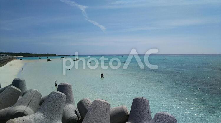 海ととテトラ 浜,水域,砂の写真素材