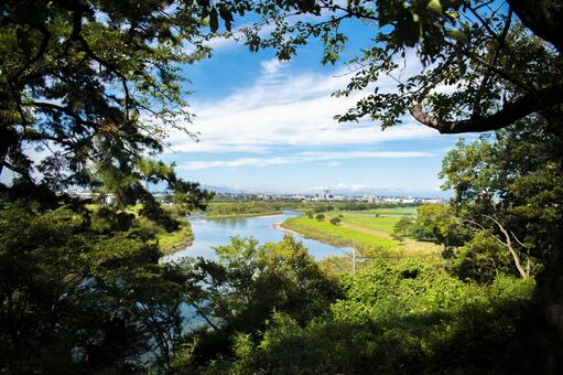 多摩川台公園からの景色 多摩川台公園からの景色の写真