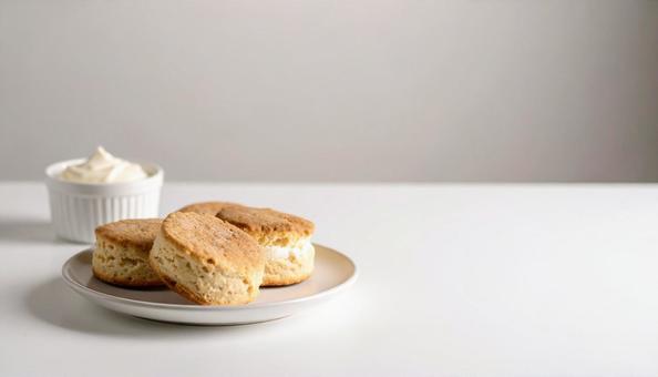 スコーンとクリーム スコーンとクリームの写真