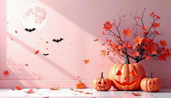ハロウィン淡いカラーのジャックオランタン ハロウィン淡いカラーのジャックオランタンの写真